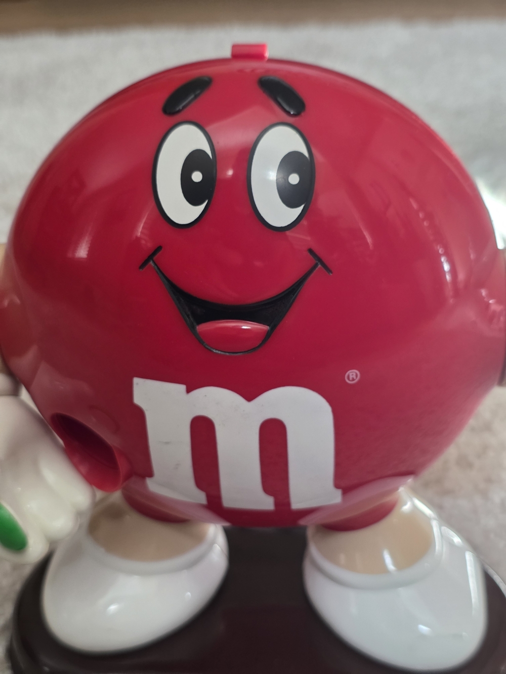 M&M'S Candy Dispenser Red Smiling Character.